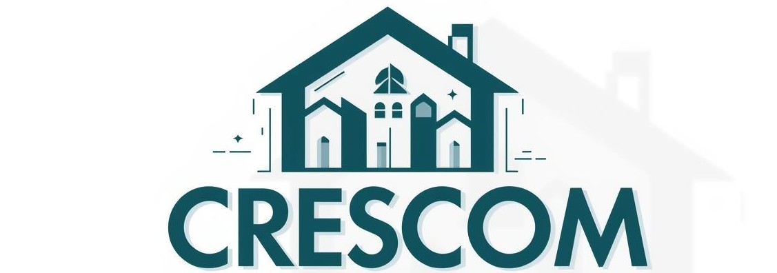 Real estate logo for CRESCOM on white, diferent then others